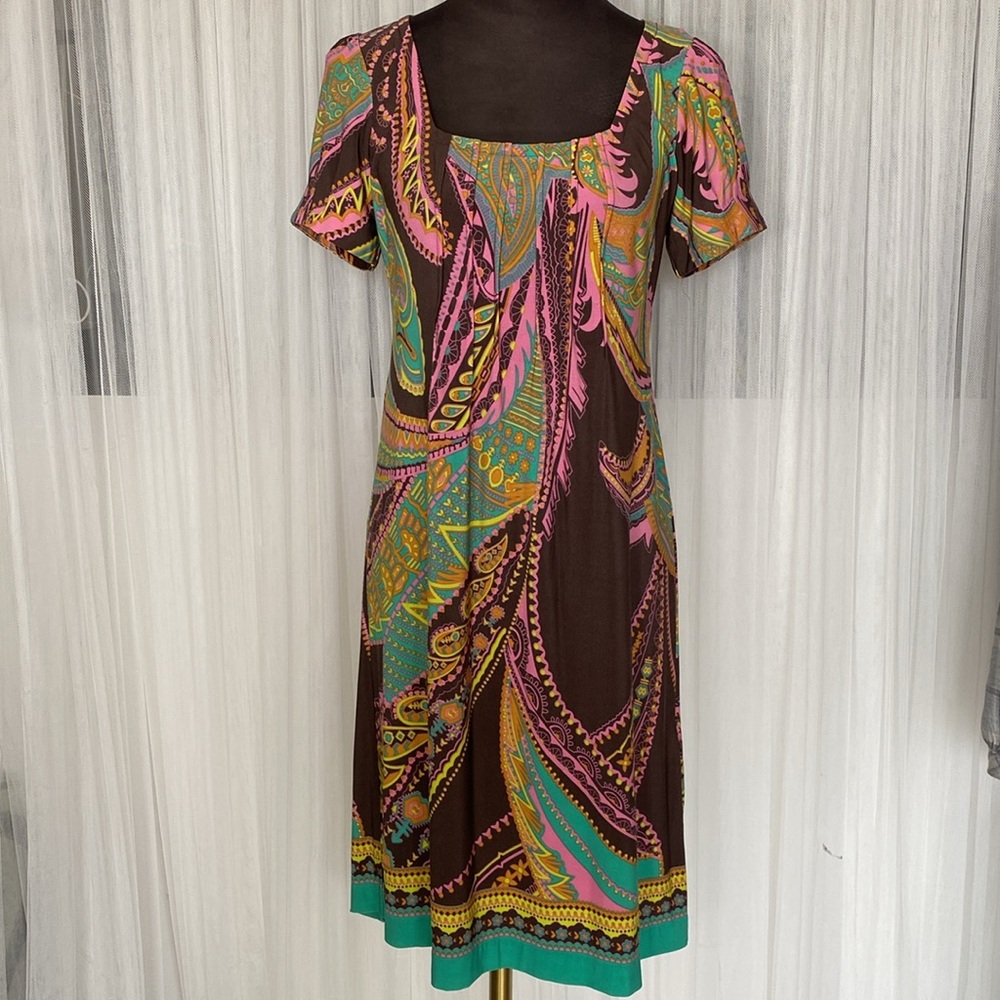 Beige by ECI Colorful Patterned Women's Stretchy Dress Size 4
